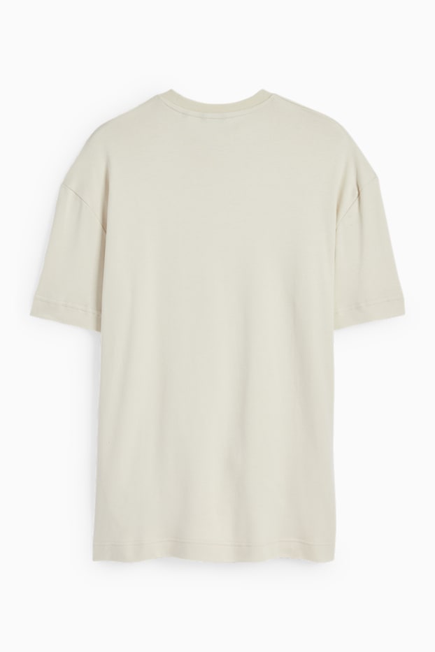 Men - T-shirt - light beige