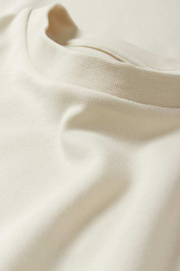 Men - T-shirt - light beige