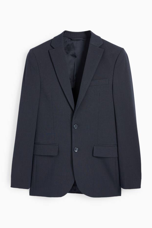 Uomo - Blazer coordinabile - regular fit - Flex - LYCRA® - a righe - Mix & Match - blu scuro