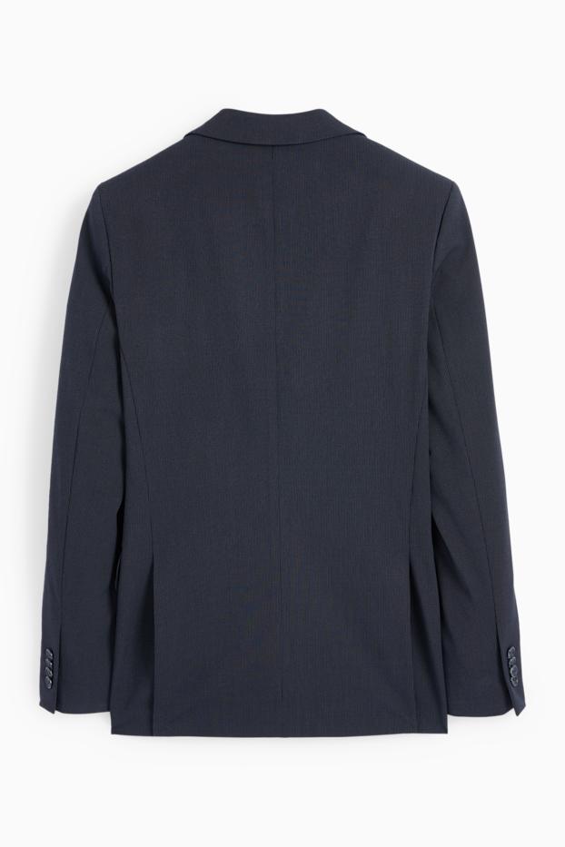Uomo - Blazer coordinabile - regular fit - Flex - LYCRA® - a righe - Mix & Match - blu scuro