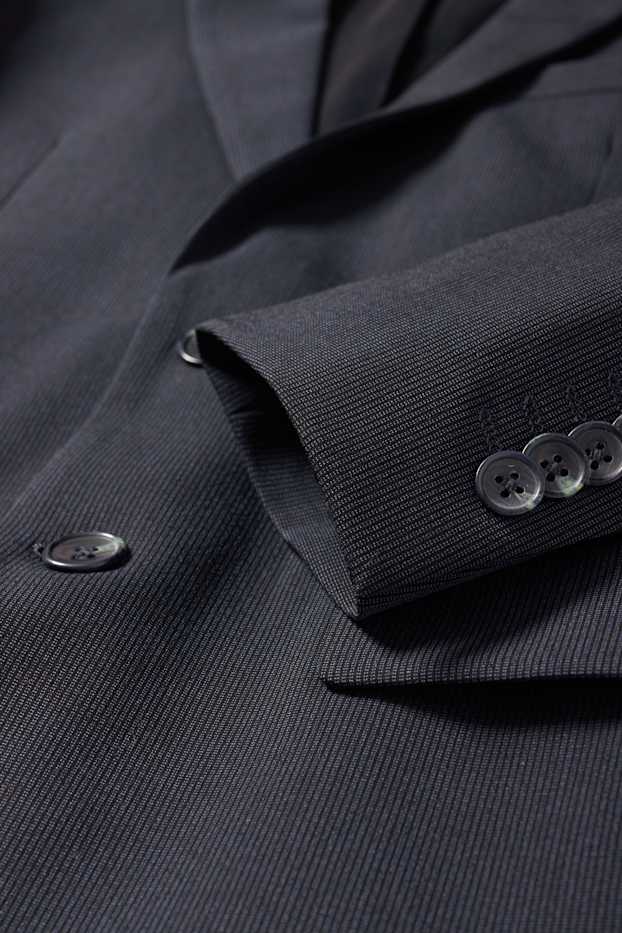 Uomo - Blazer coordinabile - regular fit - Flex - LYCRA® - a righe - Mix & Match - blu scuro