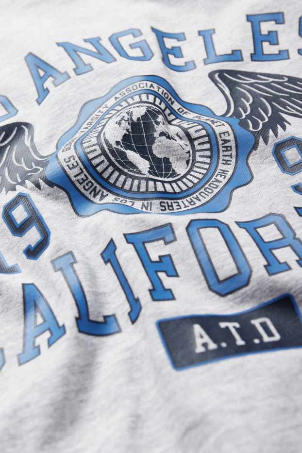 Copii - Băieți - California - pijama - 3 piese - gri deschis melanj