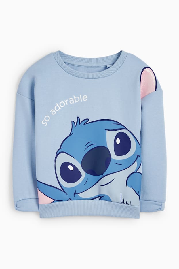 Enfants filles - Lilo & Stitch - sweat - bleu clair