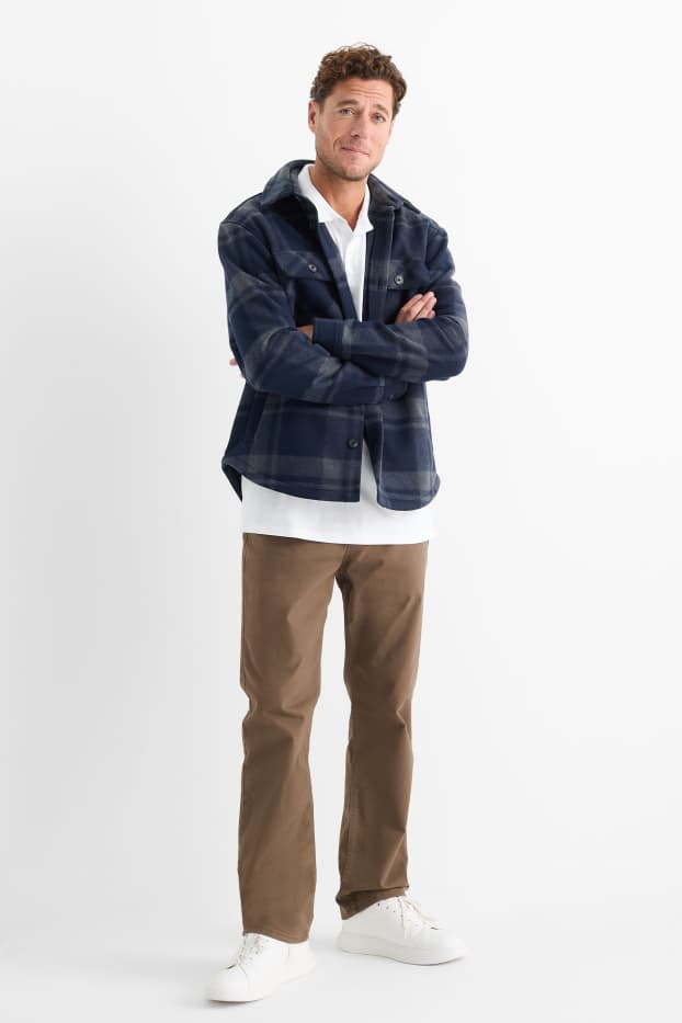 Uomo - Pantaloni termici - regular fit - marrone