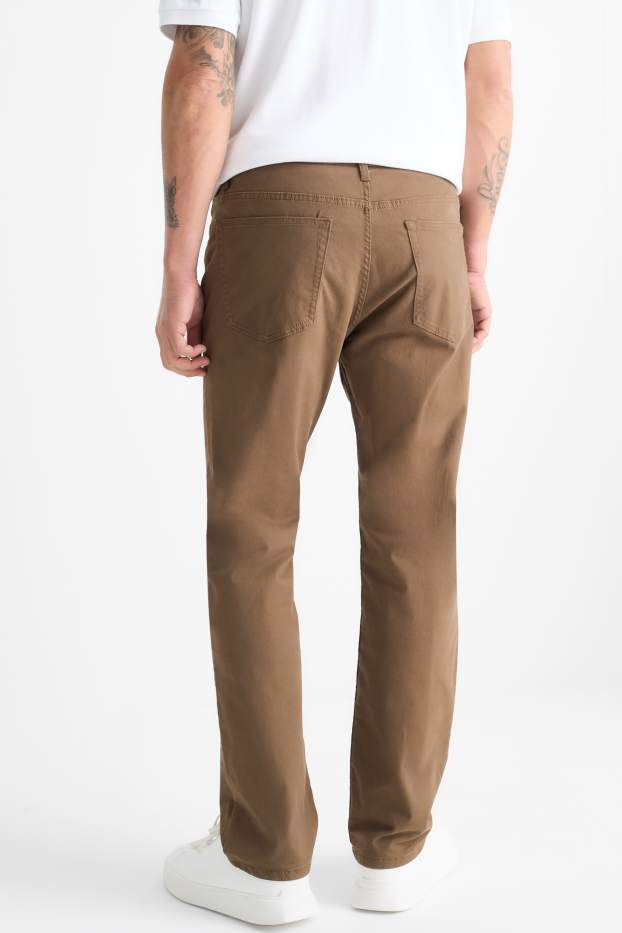 Uomo - Pantaloni termici - regular fit - marrone
