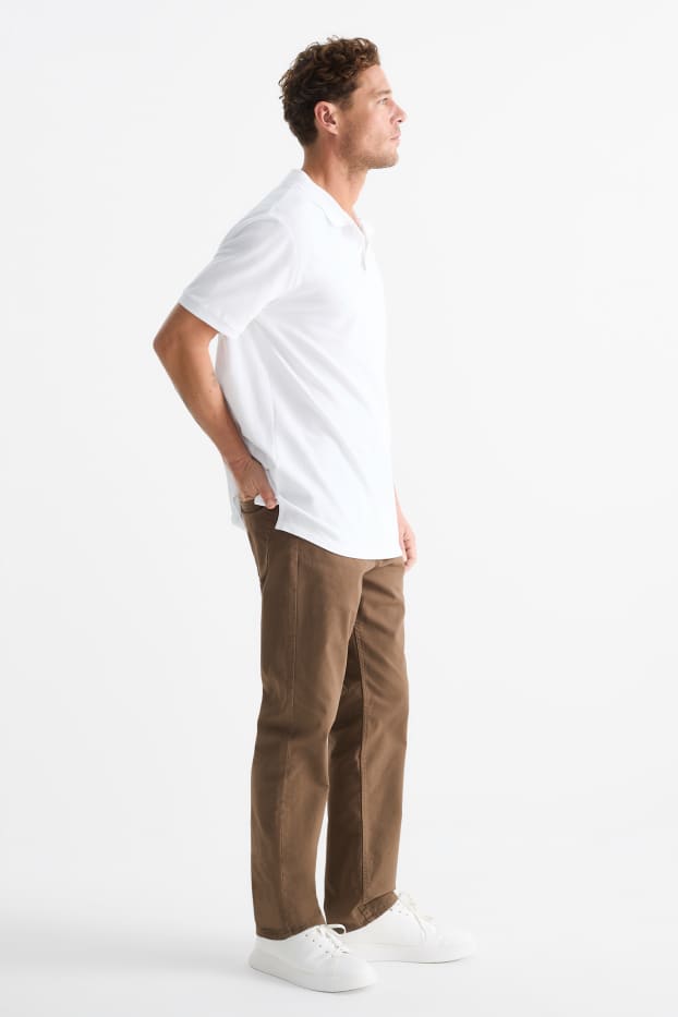 Uomo - Pantaloni termici - regular fit - marrone