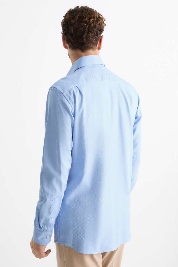 Home - Camisa formal - regular fit - cutaway - fàcil de planxar - blau clar