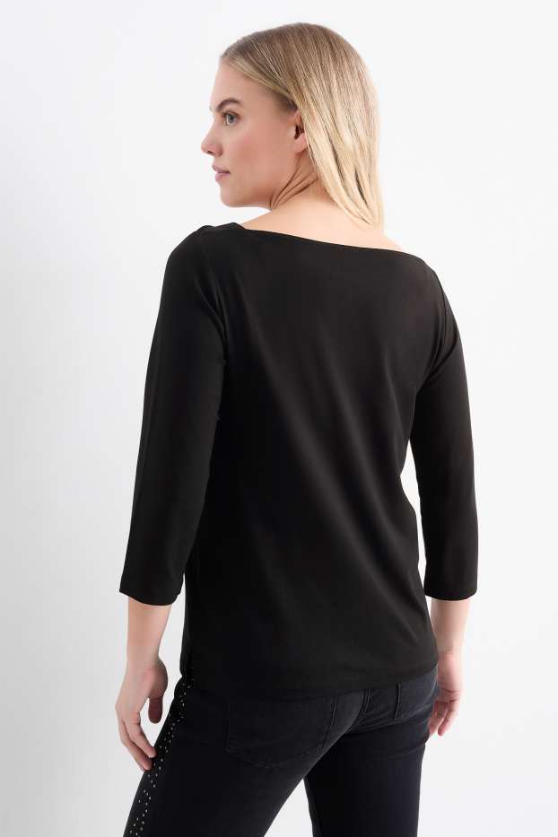 Dames - Basic longsleeve - zwart