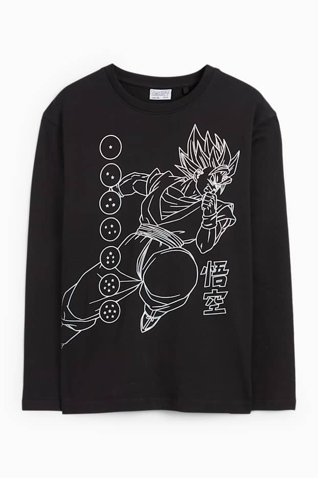 Copii - Băieți - Dragon Ball Z - tricou cu mânecă lungă - negru