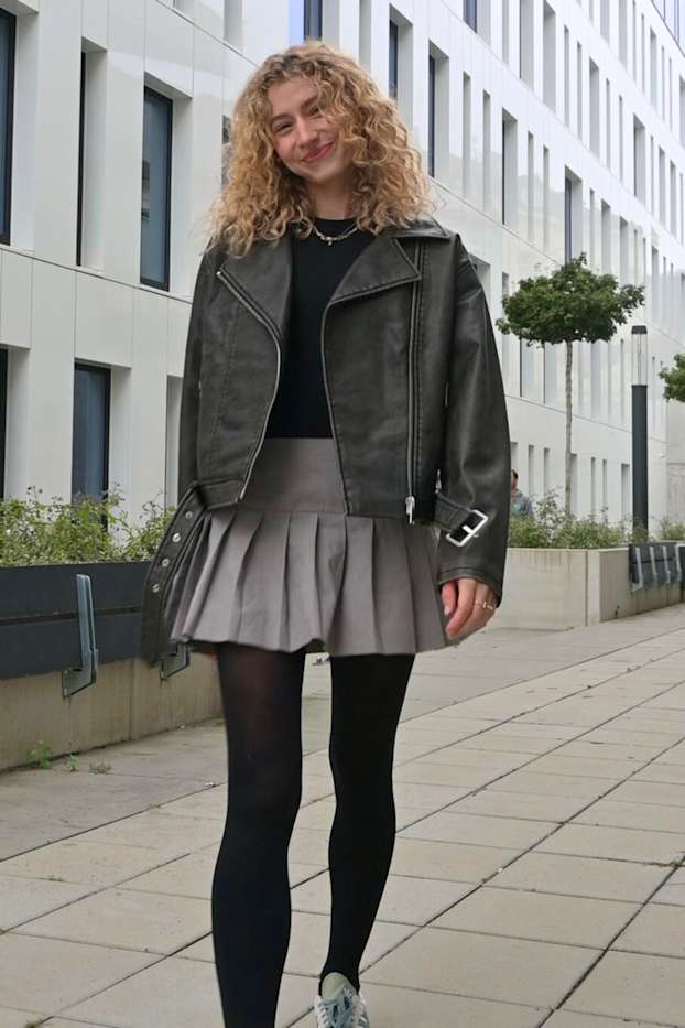 Femmes - Blouson motard - synthétique - noir