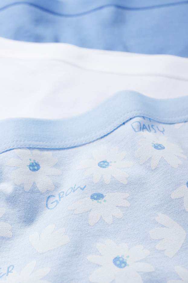 Kinder Mädchen - Multipack 6er - Blume - Boxershorts - hellblau