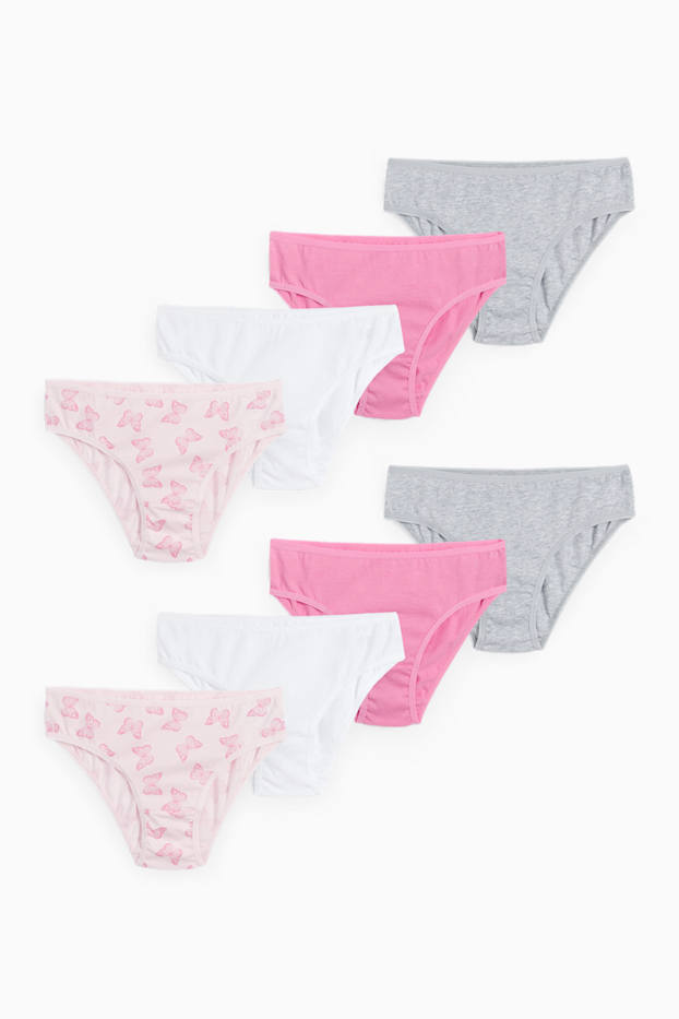 Kinder Mädchen - Multipack 8er - Schmetterling - Slip - pink