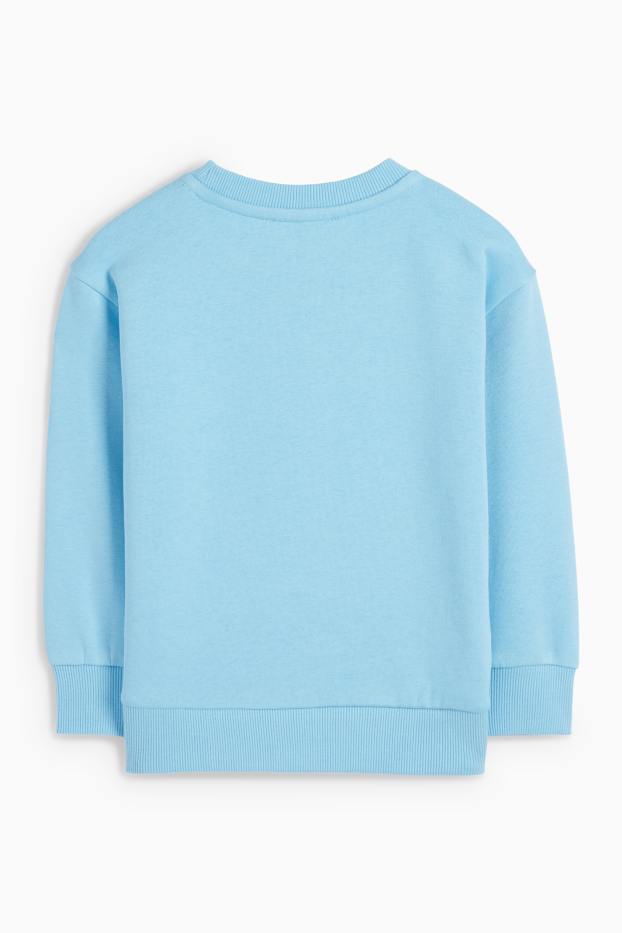 Enfants garçons - Grue et auto - sweat - bleu clair