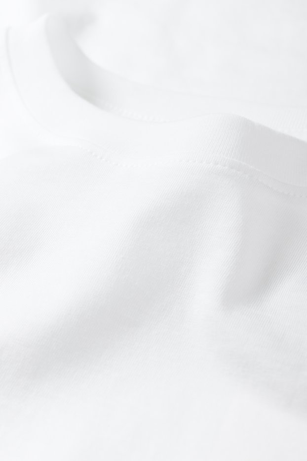 Men - Multipack of 5 - T-shirt - regular fit - white