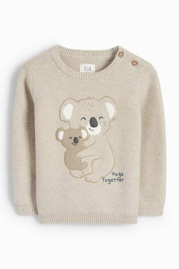 Neonati - Koala - maglione neonati - beige