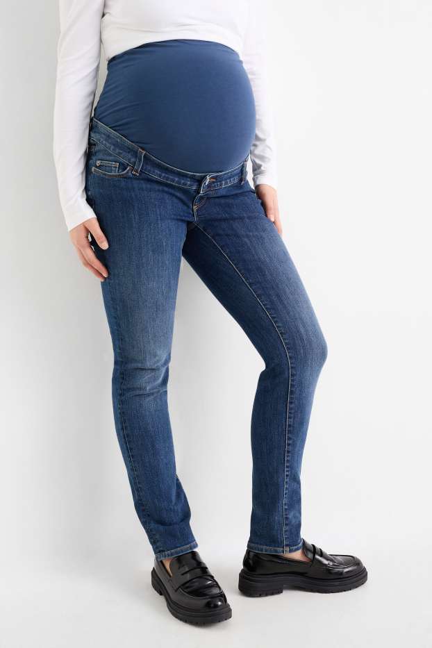 Femei - Jeans gravide - slim jeans - denim-albastru