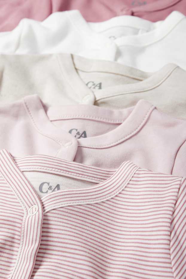 Bébés filles - Lot de 5 - pyjamas bébé - rose foncé