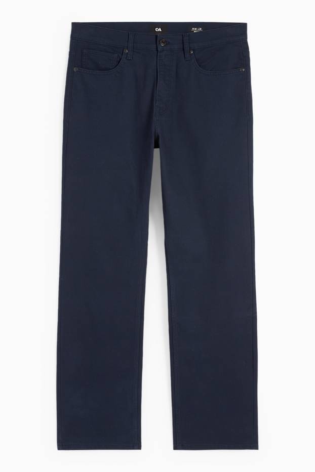 Hommes - Pantalon - regular fit - bleu foncé