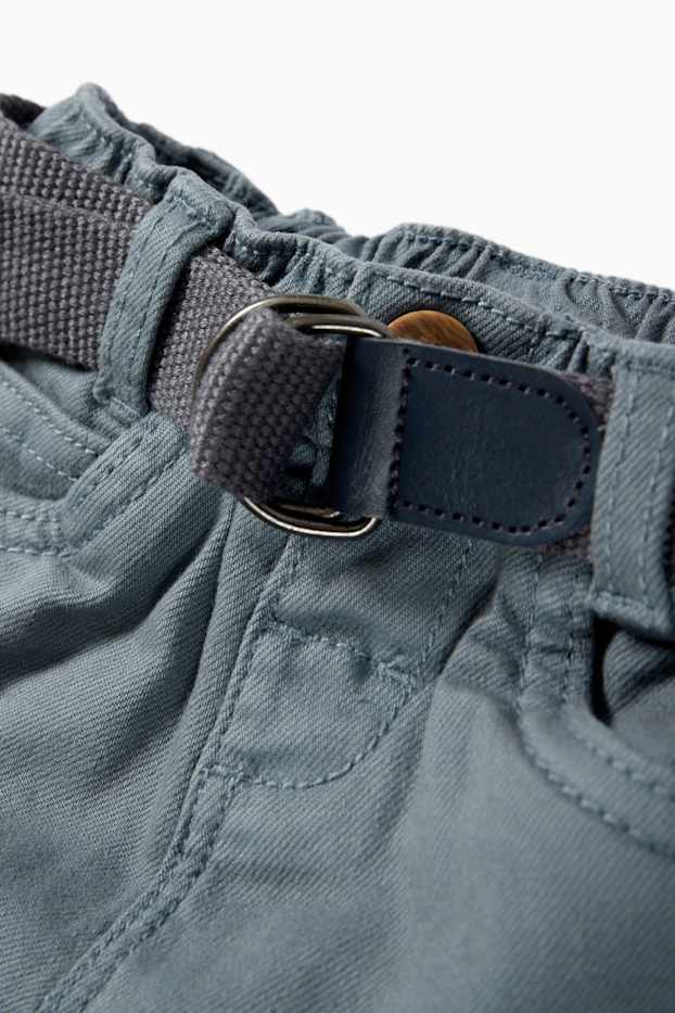 Baby Buben - Baby-Cargohose mit Gürtel - grau