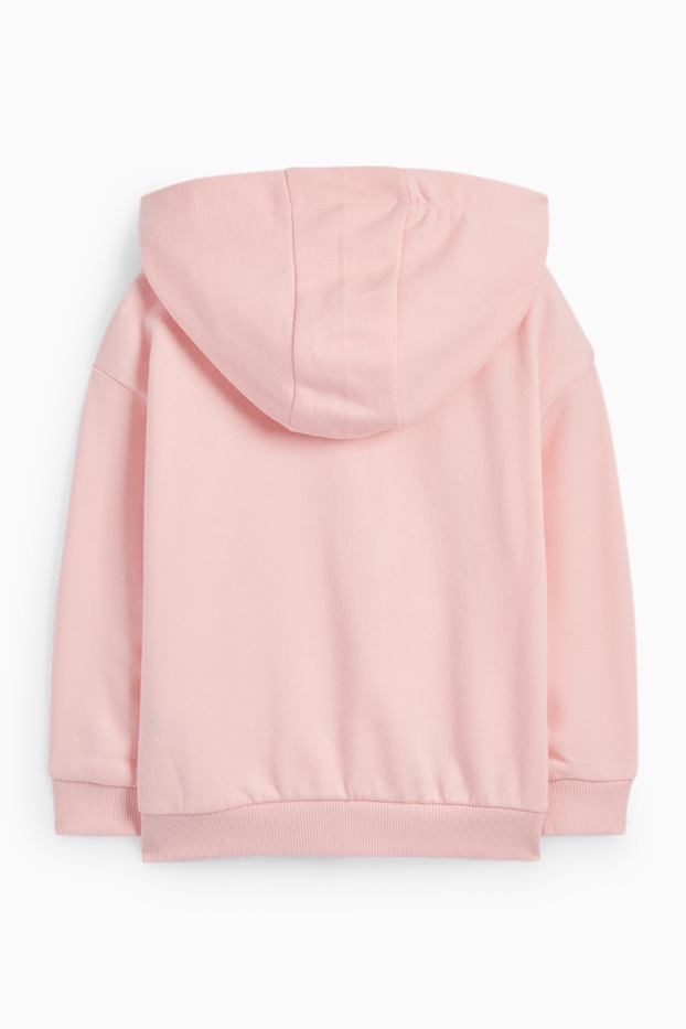 Kinder Mädchen - Herz - Sweatjacke mit Kapuze - rosa