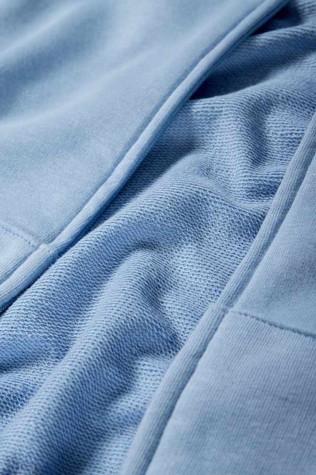 Enfants filles - Cœur - Sweat zippé en molleton avec capuche - bleu clair