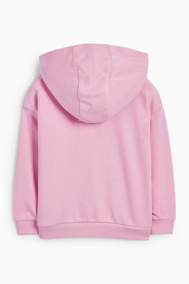 Niños: niñas - Corazón - sudadera con cremallera y capucha - fucsia