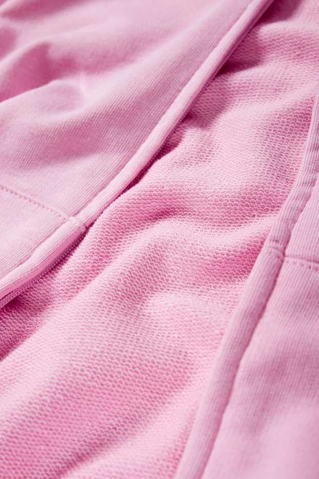 Niños: niñas - Corazón - sudadera con cremallera y capucha - fucsia