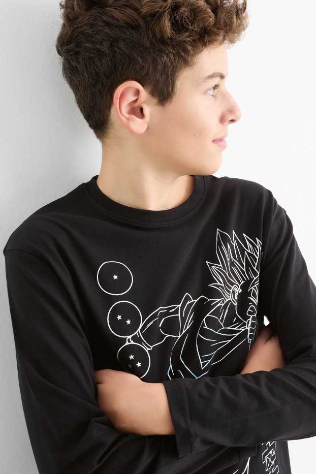 Copii - Băieți - Dragon Ball Z - tricou cu mânecă lungă - negru