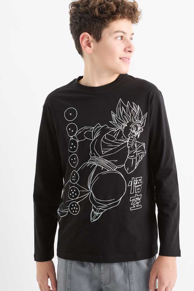 Copii - Băieți - Dragon Ball Z - tricou cu mânecă lungă - negru