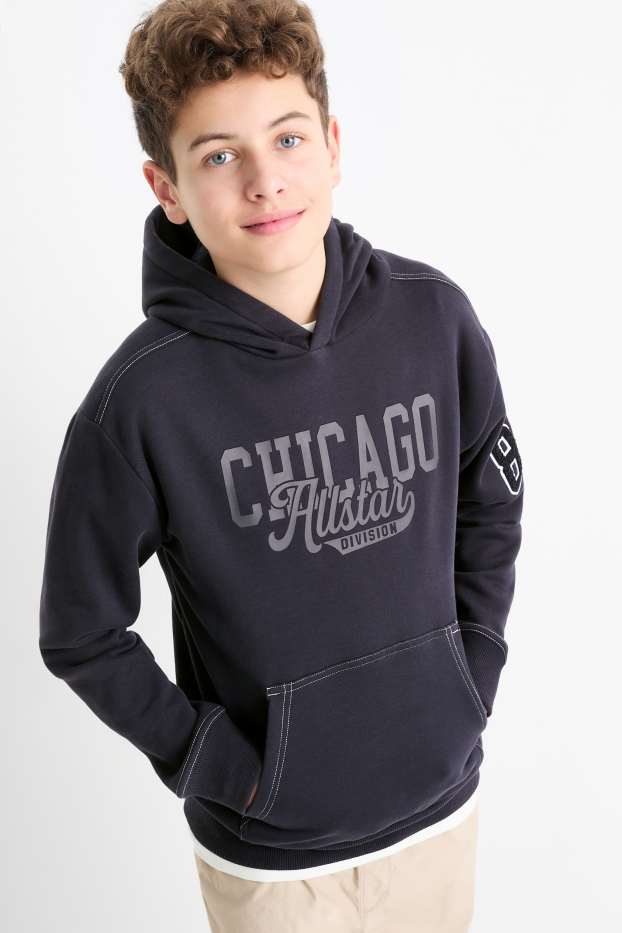 Kinderen: jongens - Chicago - hoodie - donkerblauw