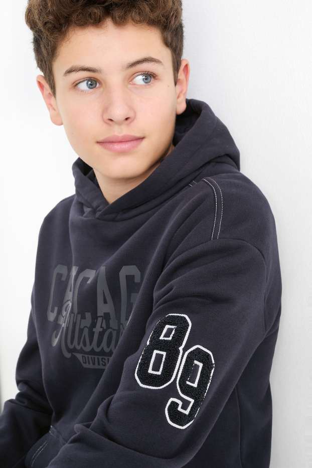 Kinderen: jongens - Chicago - hoodie - donkerblauw