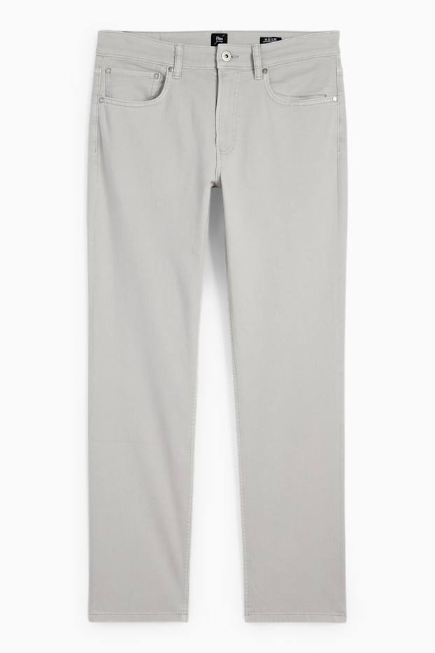 Men - Trousers - slim fit - Flex - LYCRA® - gray