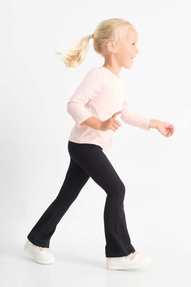 Enfants filles - Flared legging chaud - noir