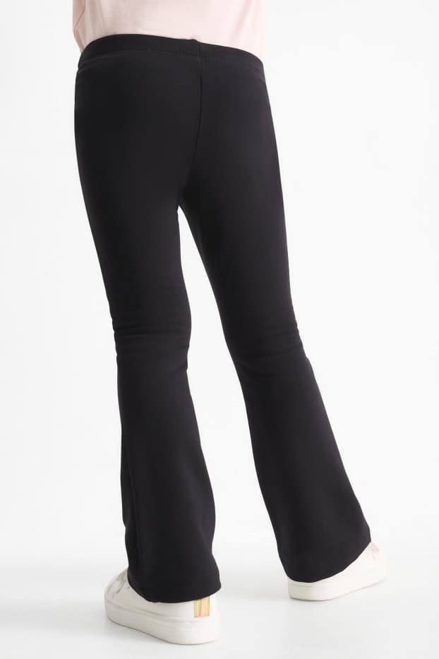Enfants filles - Flared legging chaud - noir