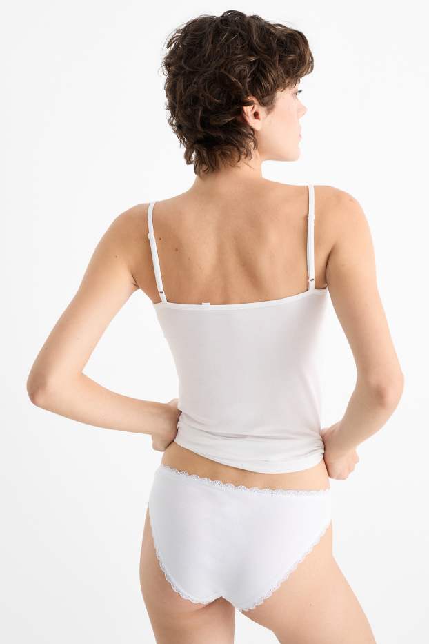 Donna - Confezione da 4 - slip - nero / bianco
