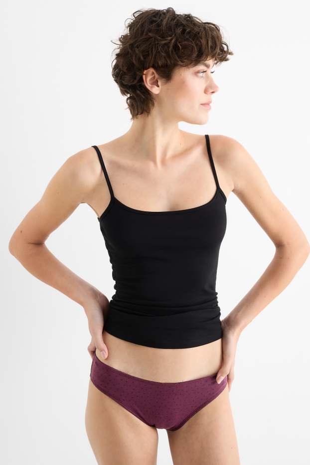 Dames - Set van 4 - slip - paars