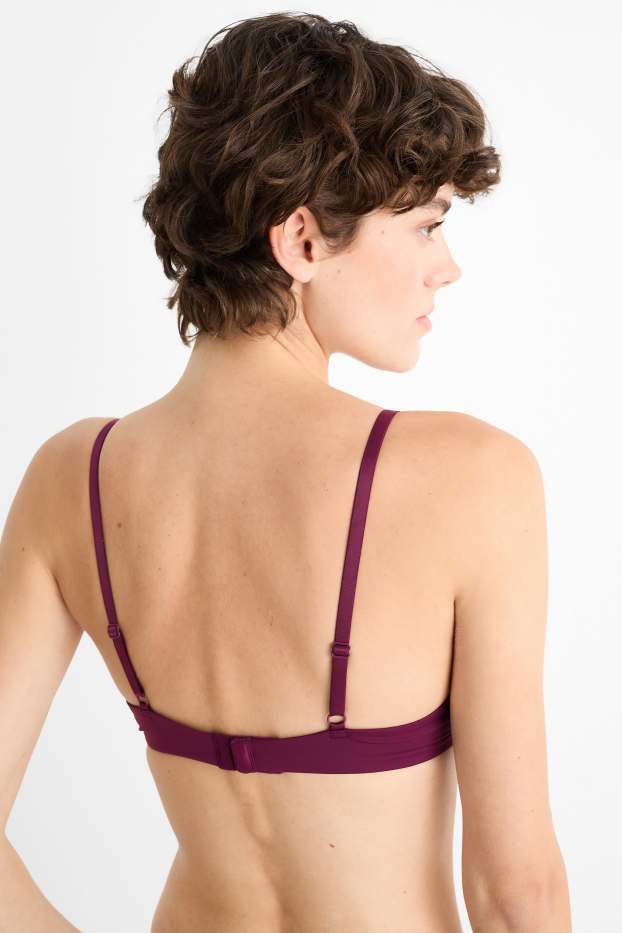 Damen - BH mit Bügel - DEMI - wattiert - LYCRA® - bordeaux