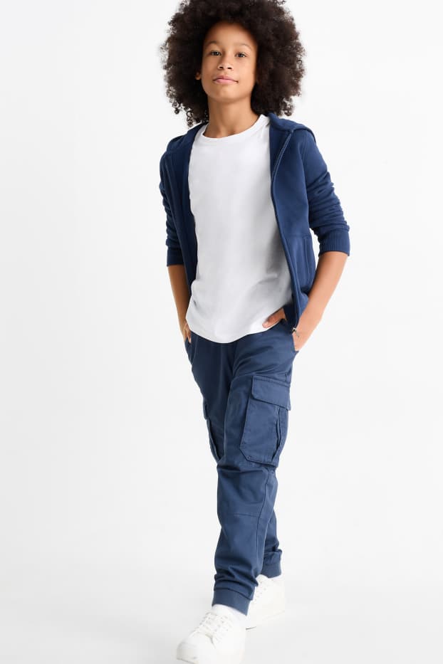 Kinder Jungen - Thermo-Cargohose - dunkelblau