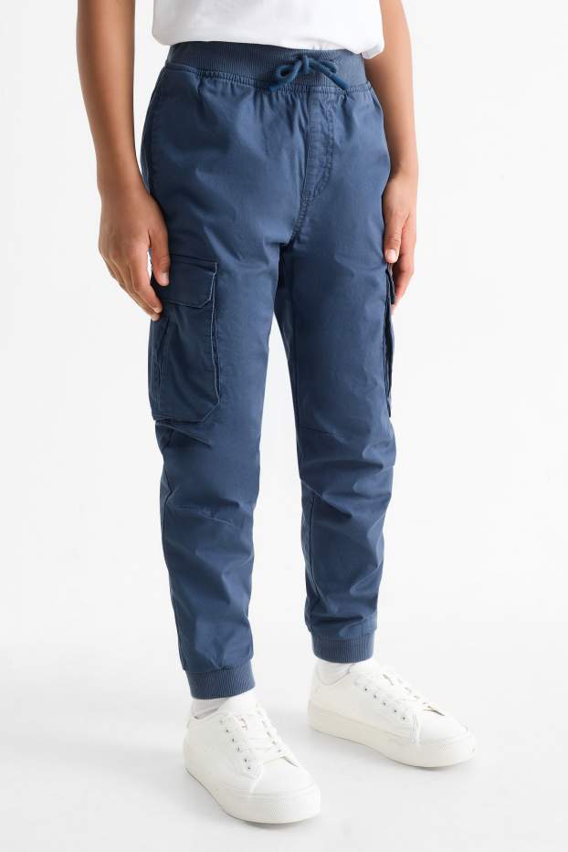 Kinder Jungen - Thermo-Cargohose - dunkelblau