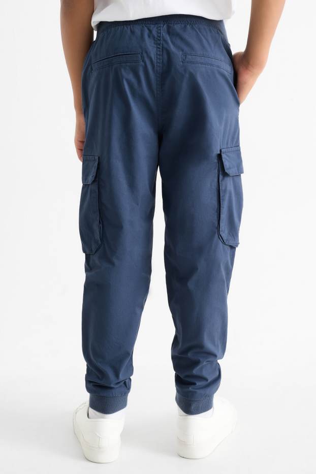 Kinder Jungen - Thermo-Cargohose - dunkelblau