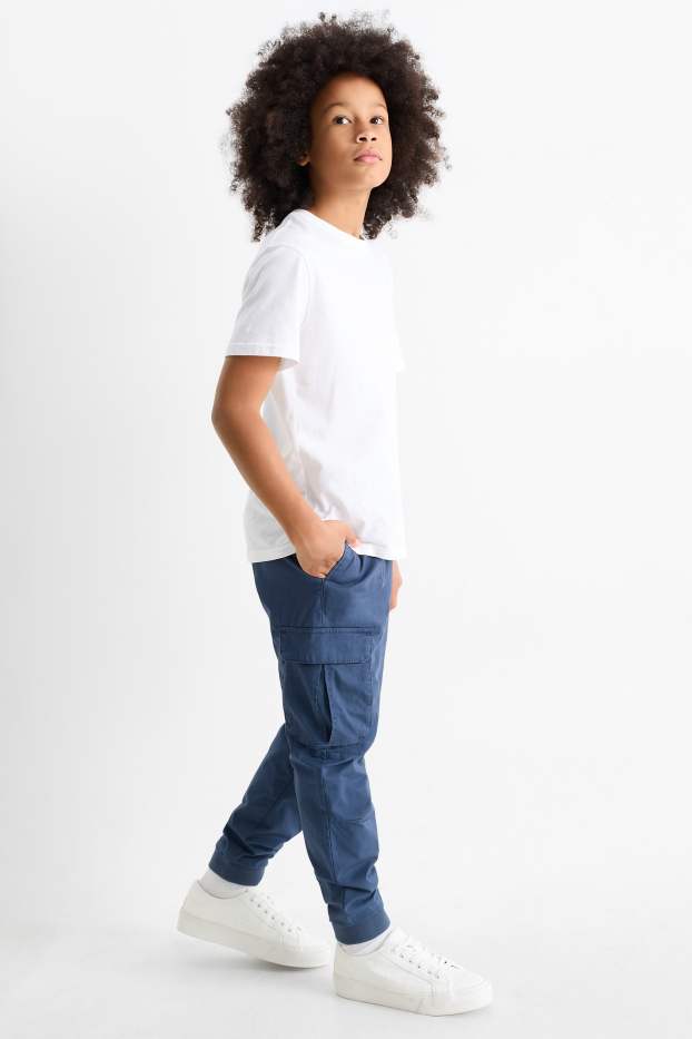 Kinder Jungen - Thermo-Cargohose - dunkelblau