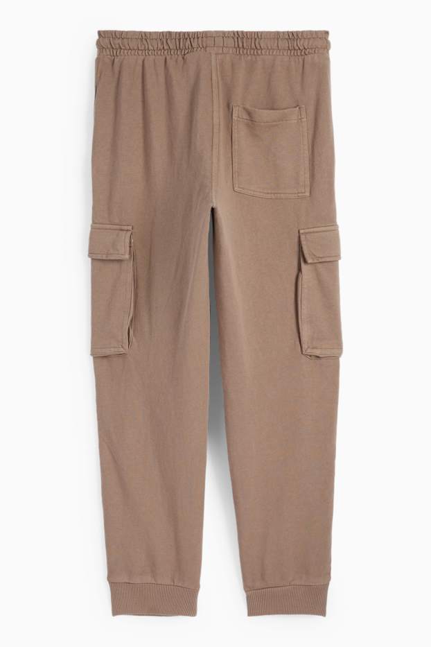 Kinder Buben - Cargo-Jogginghose - braun