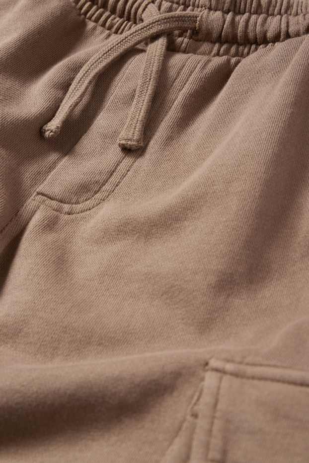 Kinder Buben - Cargo-Jogginghose - braun