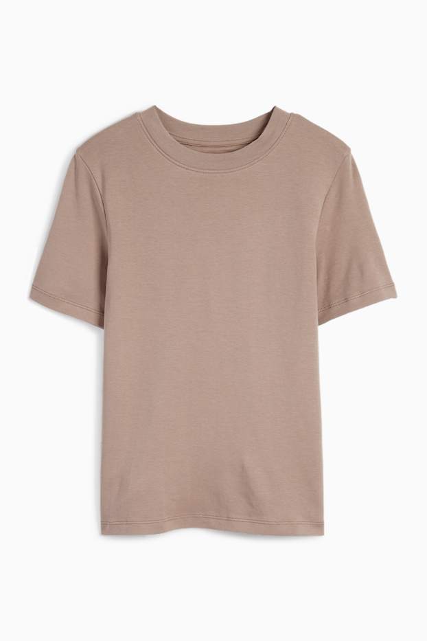 Donna - T-shirt - slim fit - marrone chiaro
