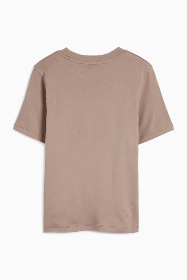 Donna - T-shirt - slim fit - marrone chiaro