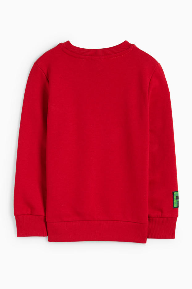 Dzieci chłopcy - Minecraft - bluza - czerwony