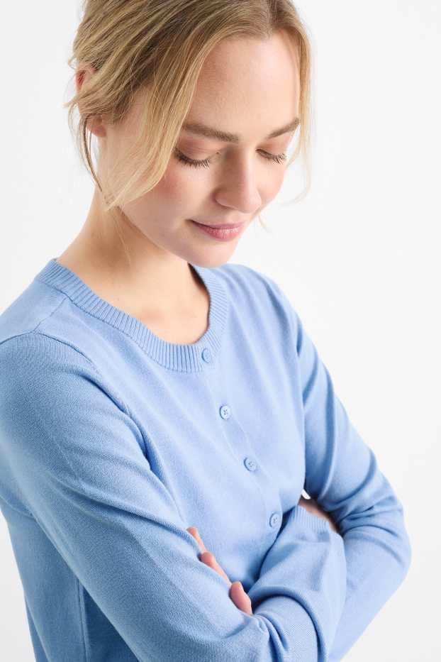 Women - Cardigan - light blue
