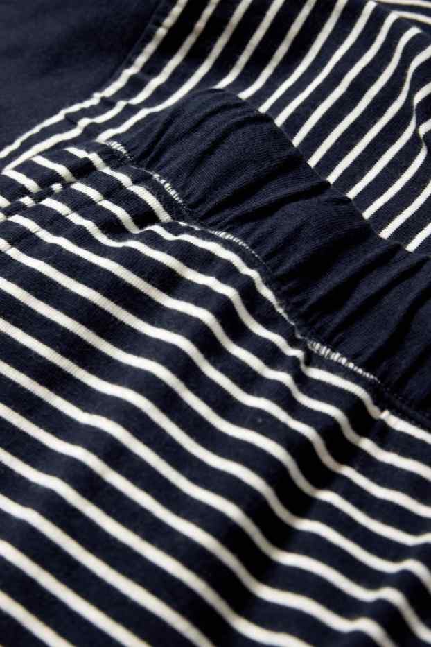 Mujer - Pantalón de pijama - de rayas - azul oscuro