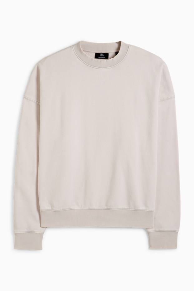 Hommes - Sweat oversize - blanc crème