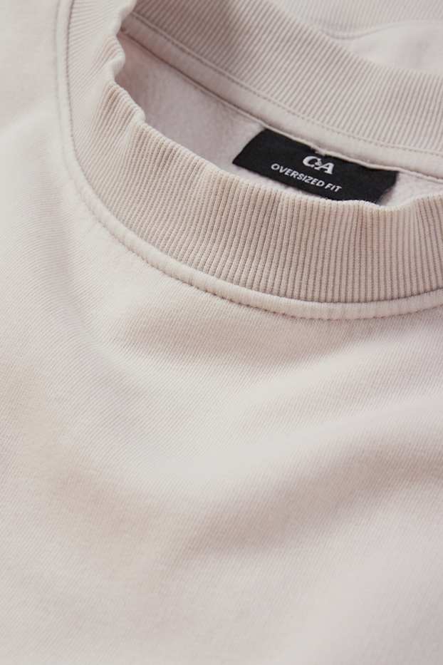 Hommes - Sweat oversize - blanc crème